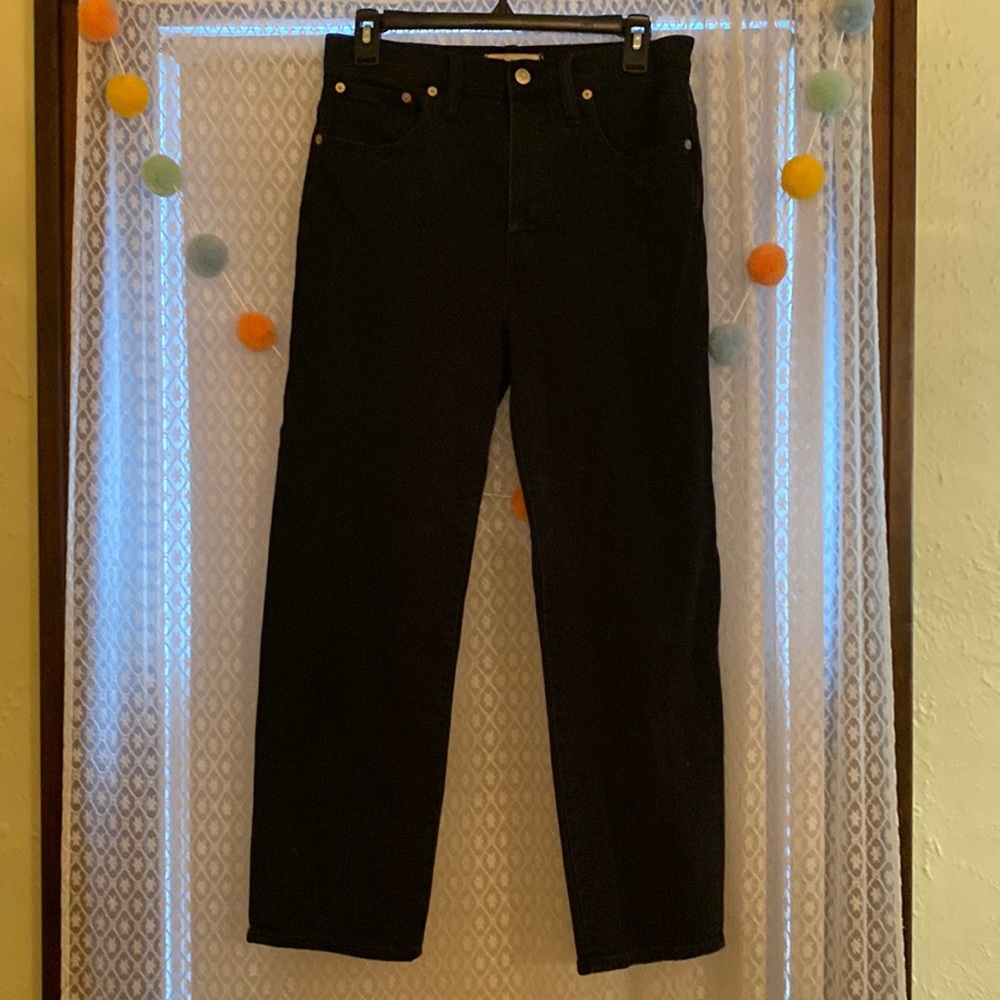 Black Madewell classic straight jean size 28
